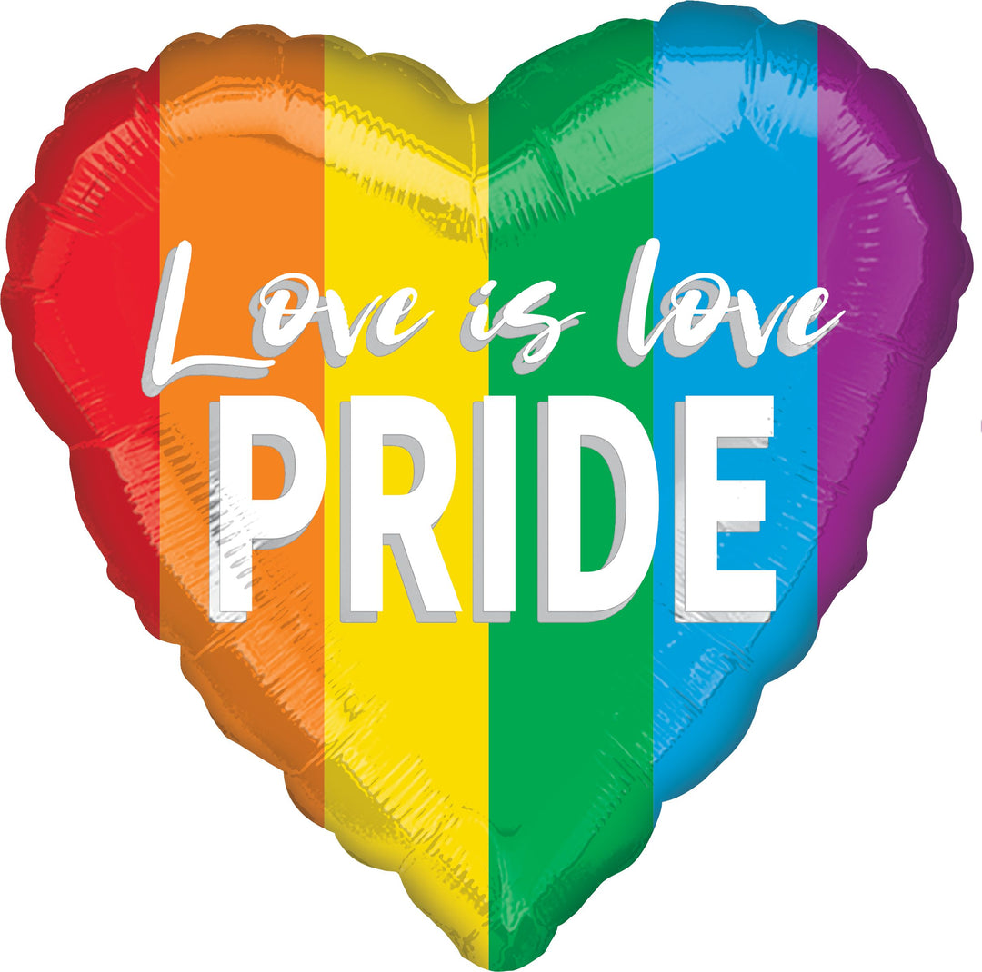 18" PRIDE HEART- LOVE IS LOVE