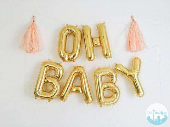 16 Gold Air Filled Letters