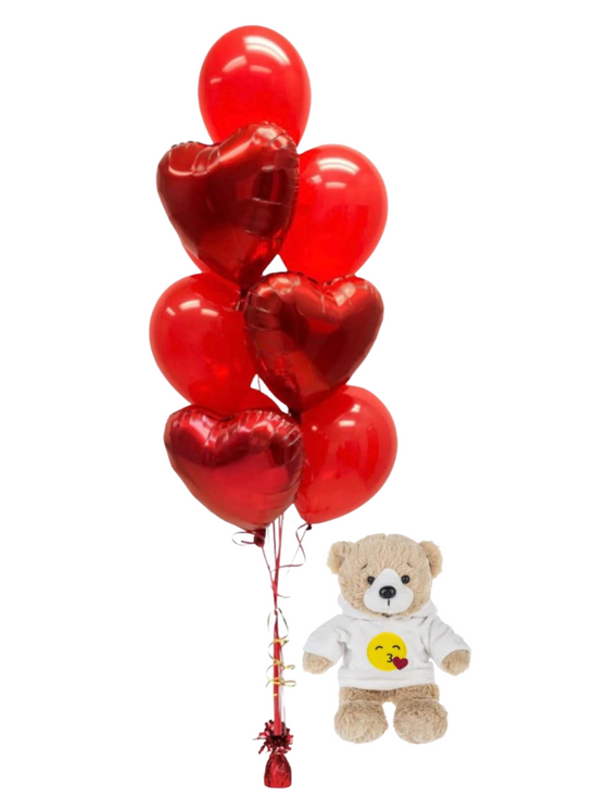 Valentine's Day Bouquet & A Bear