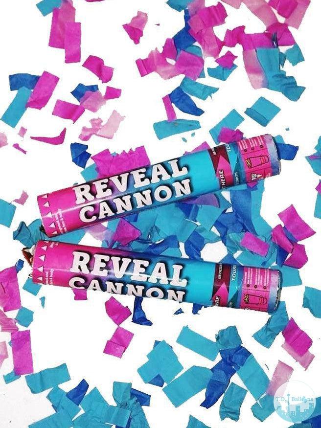 GENDER REVEAL CONFETTI CANNON (Quantity 1) T.O. Balloons 