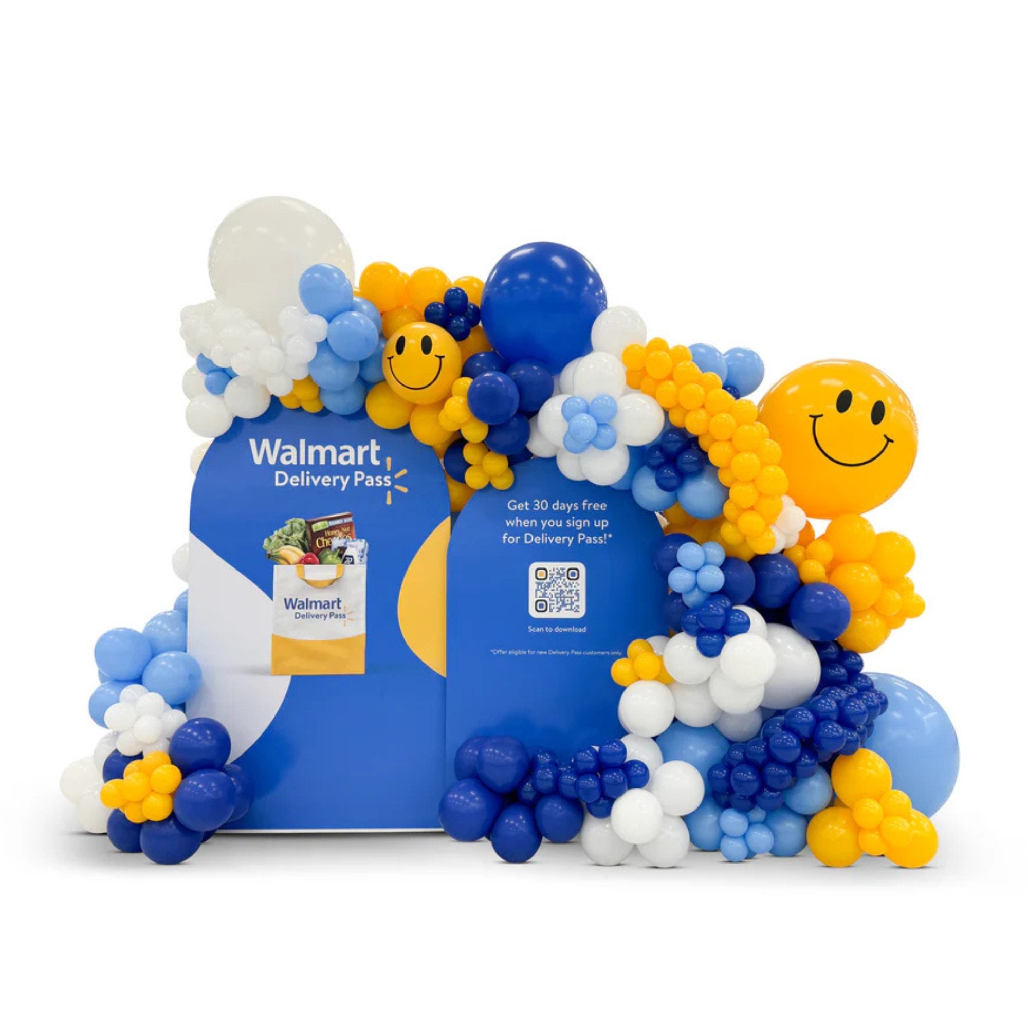 Corporate balloon with custom backdrop