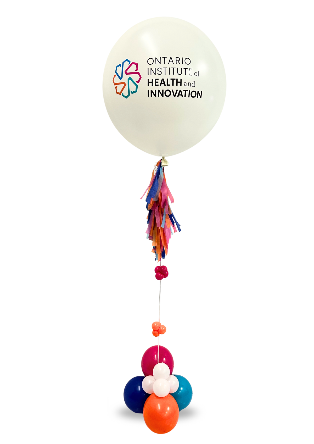Custom message balloons with tassel and bubble weight – T.O. Balloons