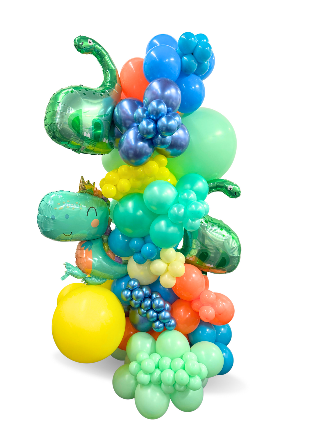Green Dinosaur freestanding balloon cluster