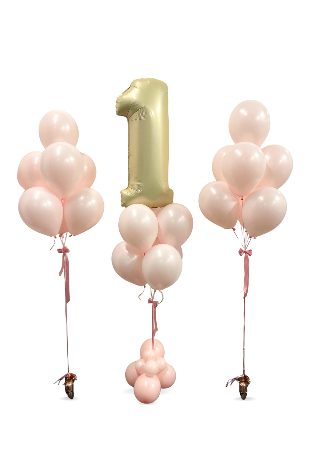 Single digit birthday balloon package