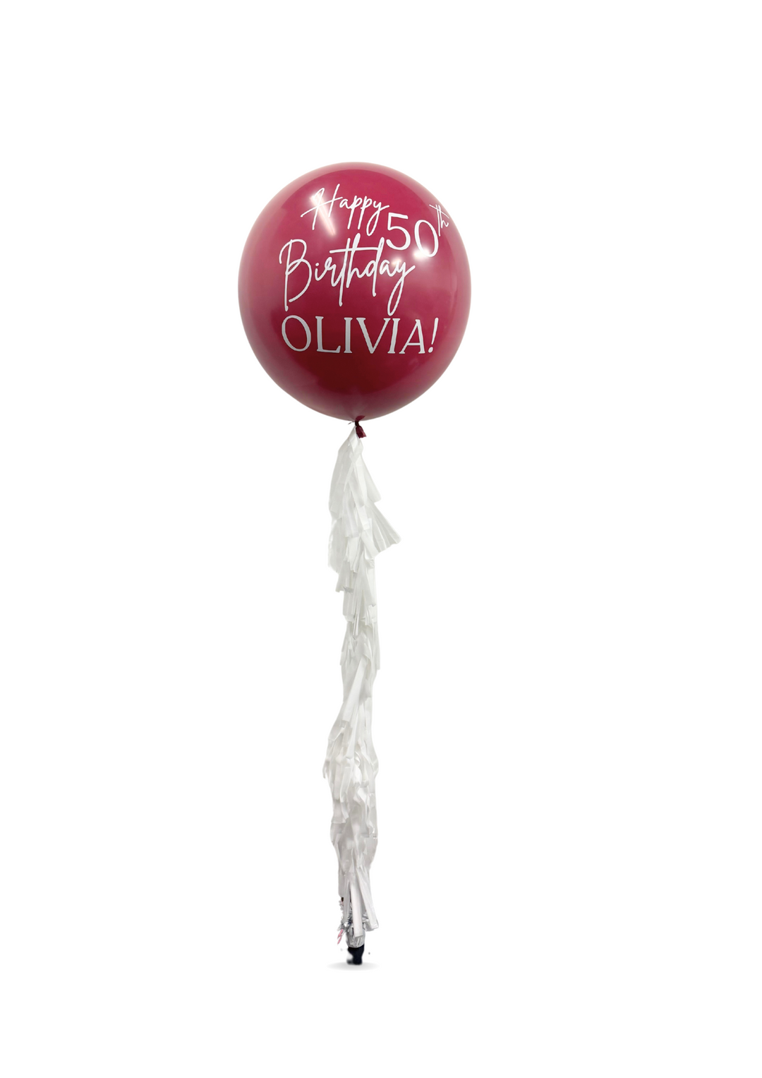 36" balloon with hand made tassle tail