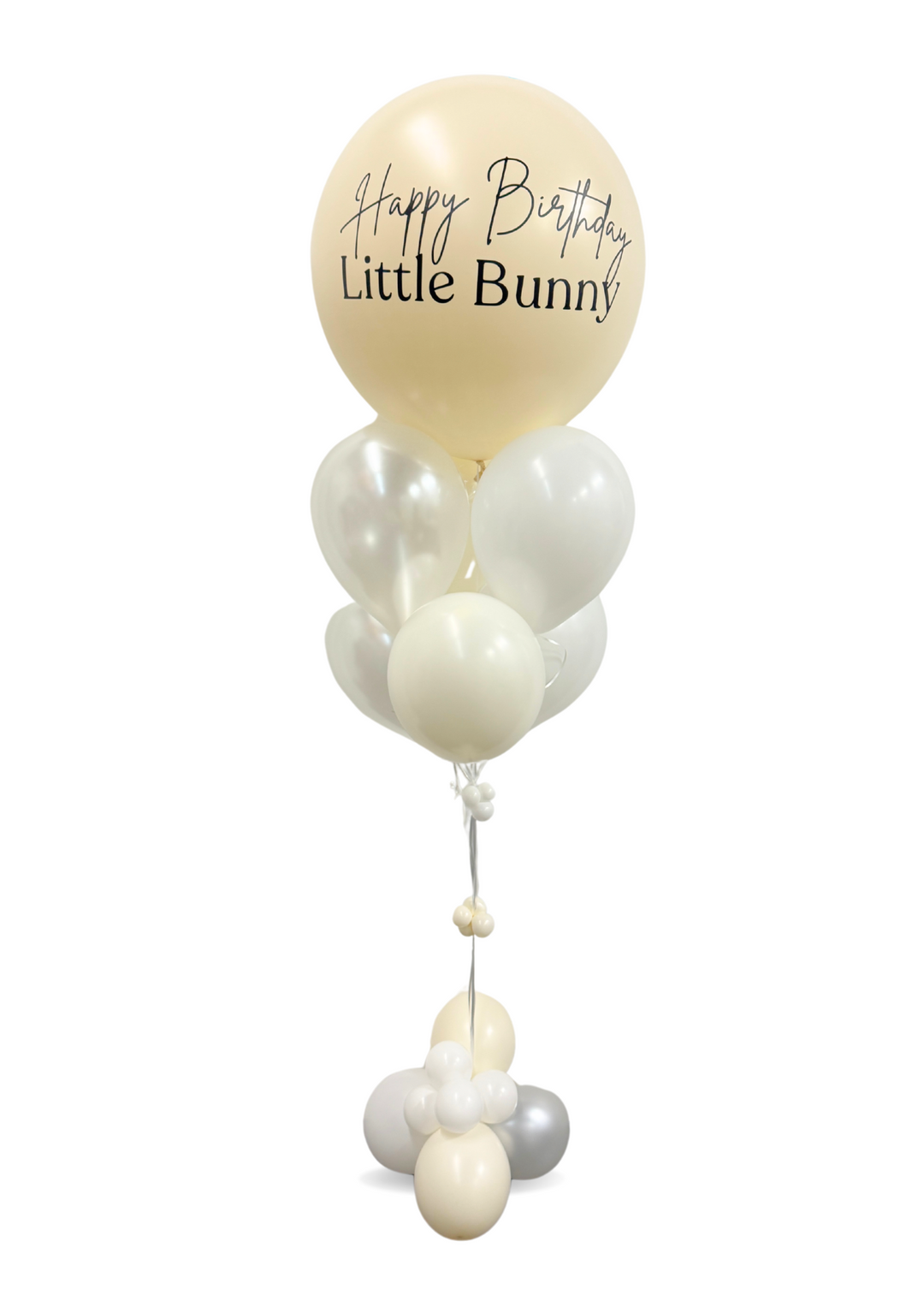 Custom message balloon with bubble cluster weight