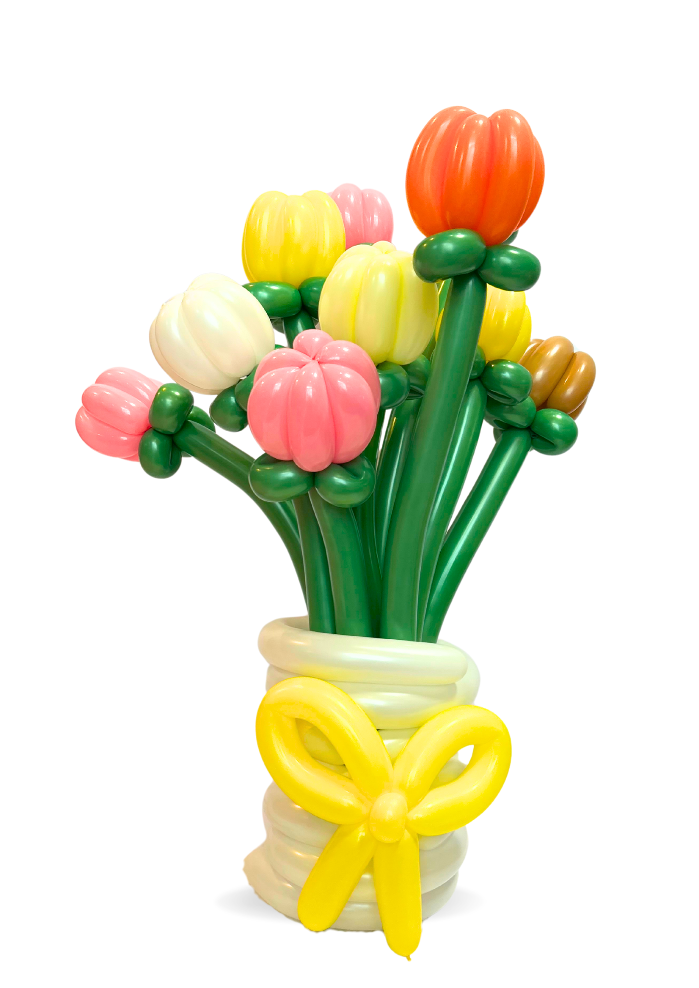 Tulip Flower Balloon Bouquet with a Vase