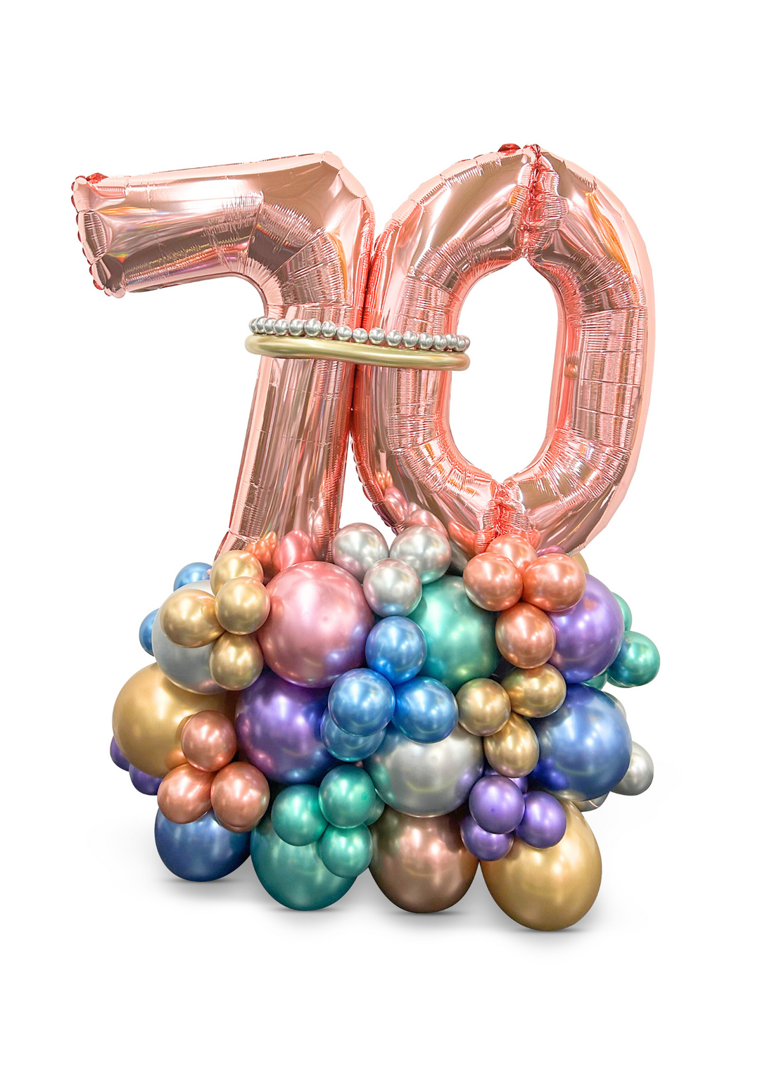 Two Number on Air-filled balloon stand