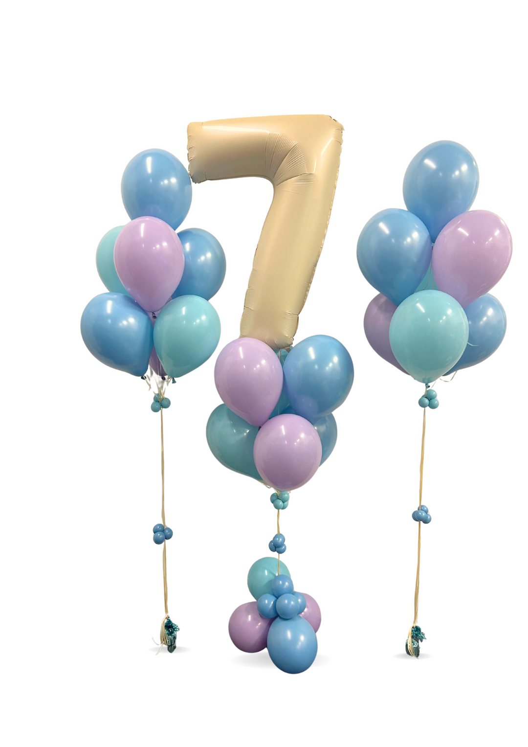 Single digit birthday balloon package