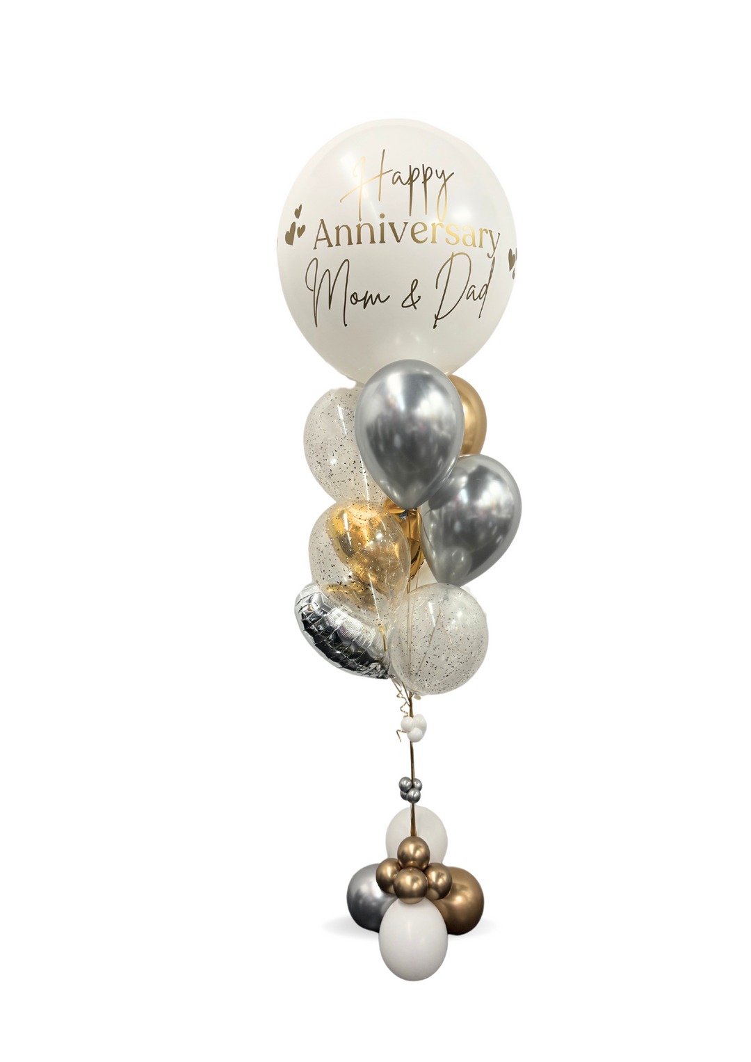 Custom Message Anniversary balloon bouquet