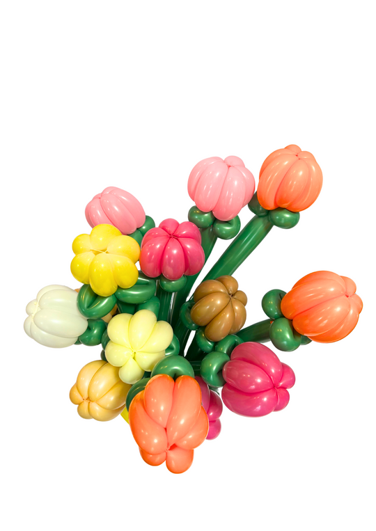 Tulip Flower Balloon Bouquet with a Vase
