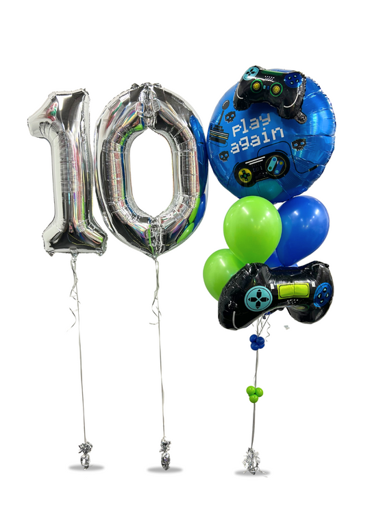 30 " Gamer Birthday Giant Foil Balloon with 3D Game Controller