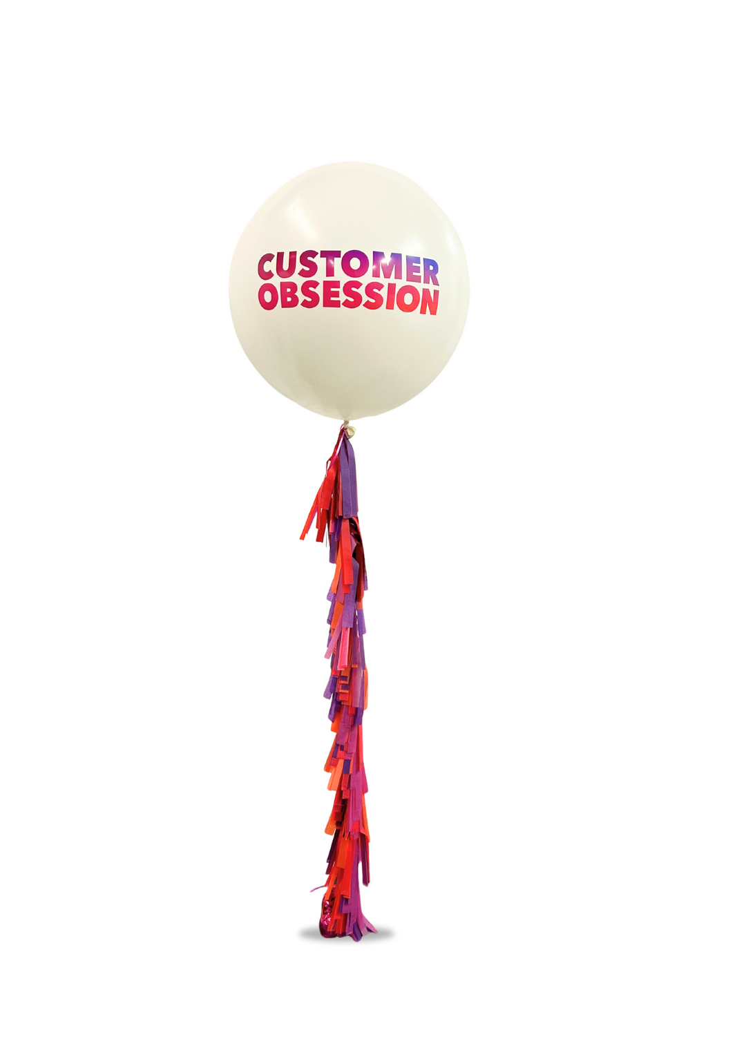 36" balloon with hand made tassle tail