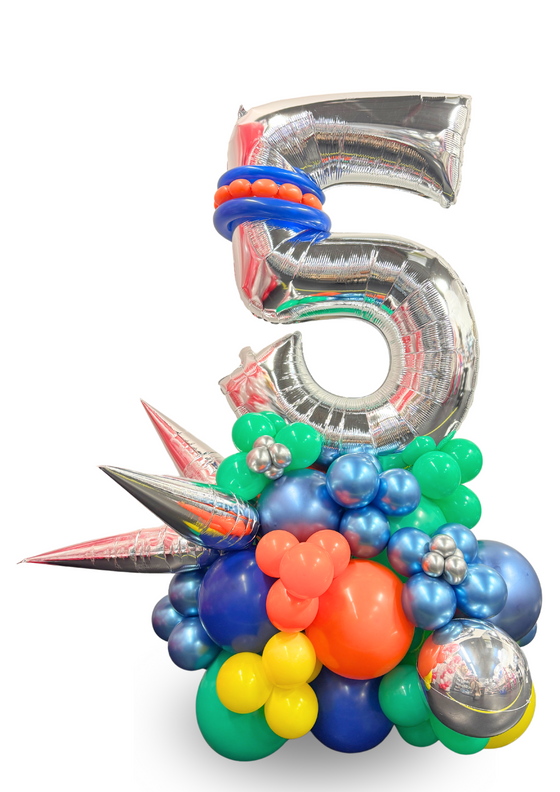 34" Number on Air-filled balloon stand