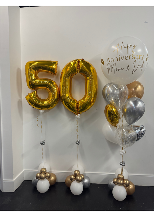 Custom Message Anniversary balloon bouquet