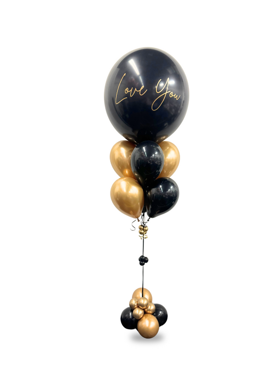 Custom message balloon with bubble cluster weight