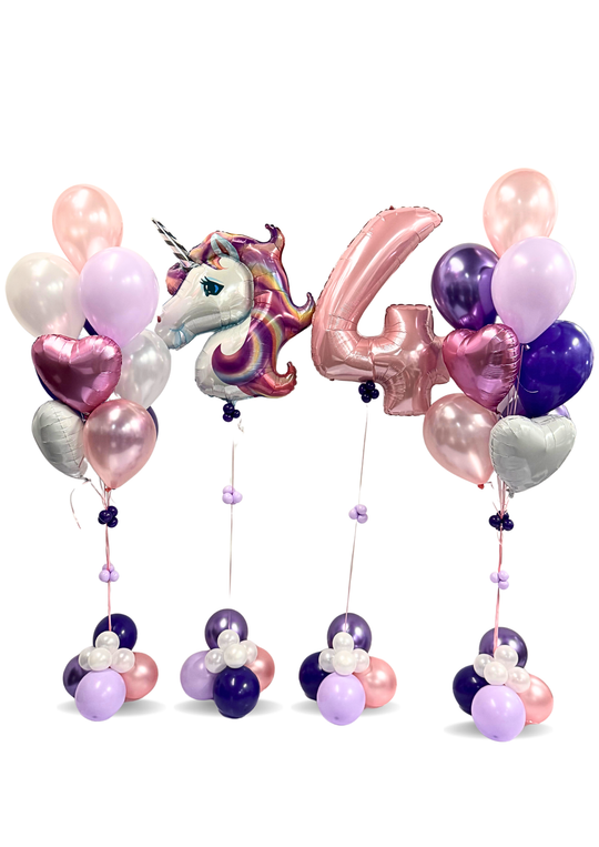 Jumbo Unicorn Birthday Balloon Package