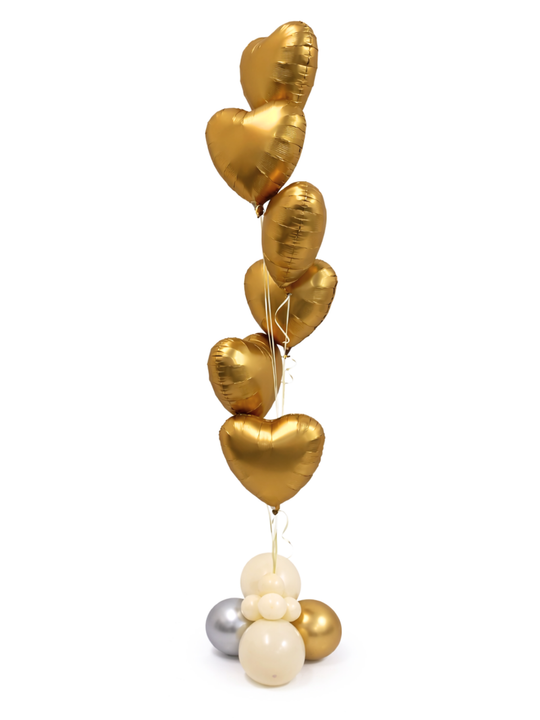 Foil Heart Balloon Bouqet (Qty: 1)