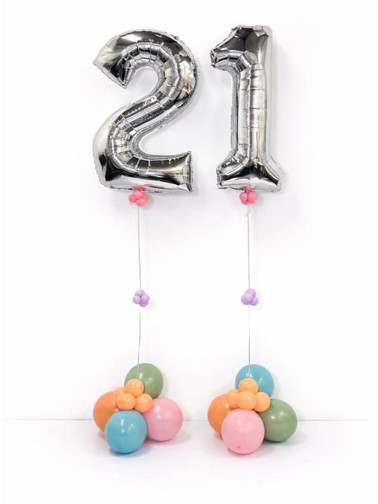 Number Balloons Jumbo (qty 1) 8 Colours