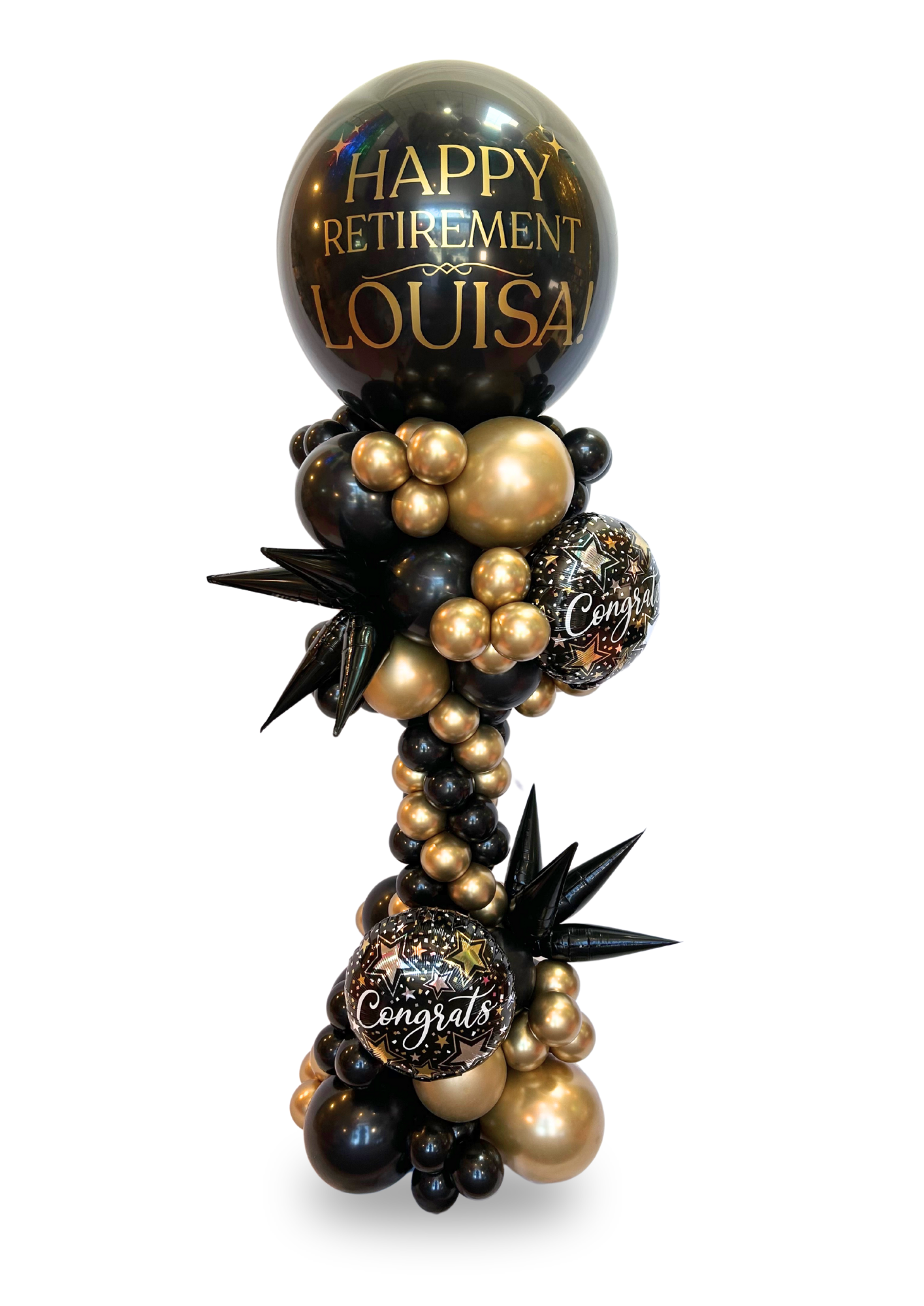 Happy Retirement Balloon Columns