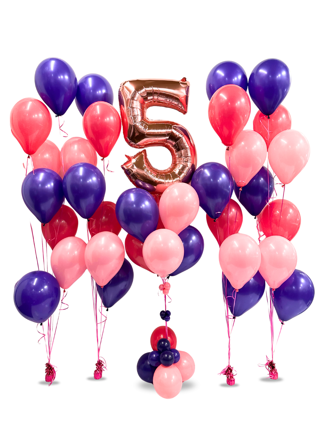 Number Balloon with cascading balloon package