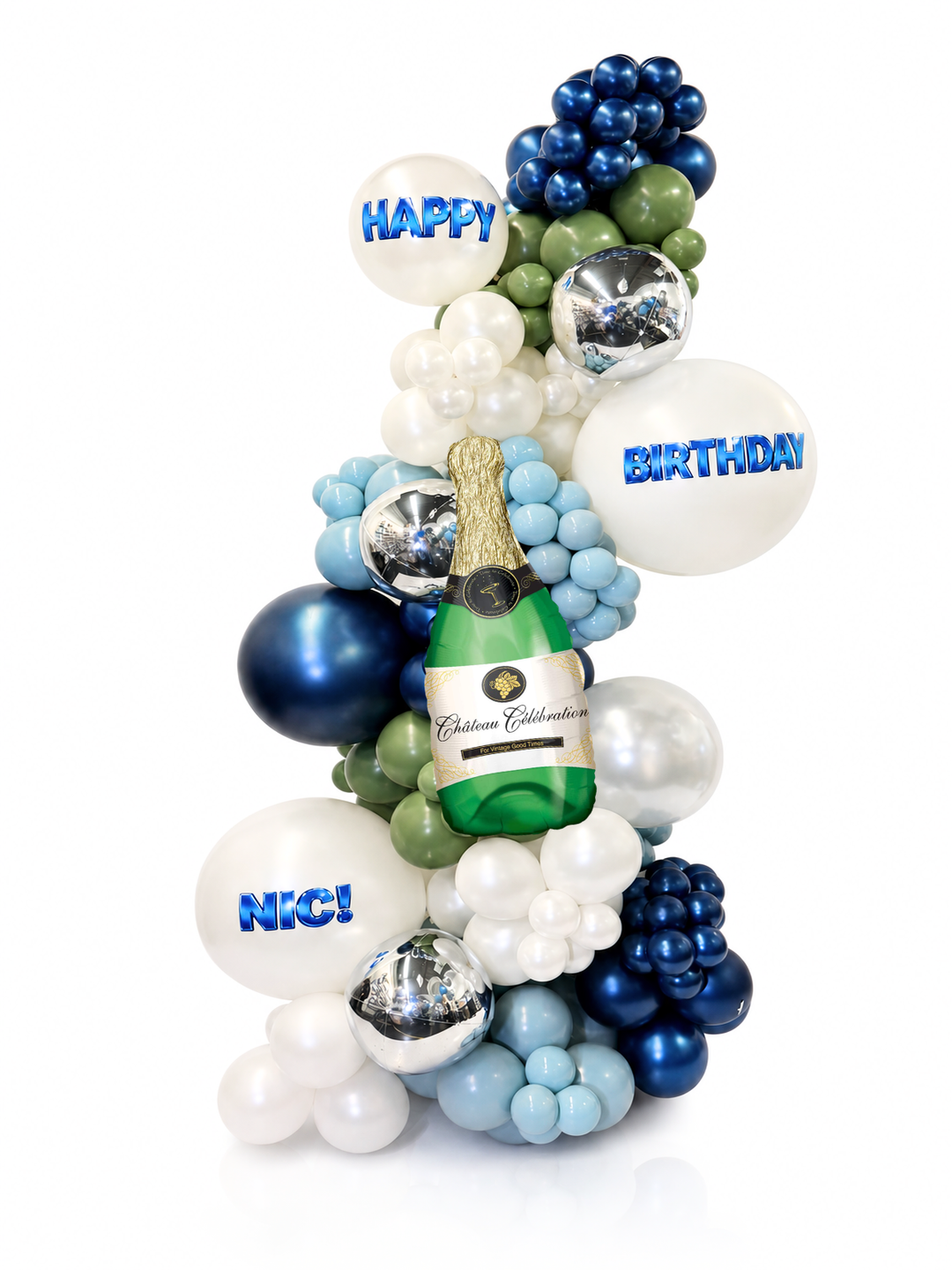 Champagne cluster balloon freestanding