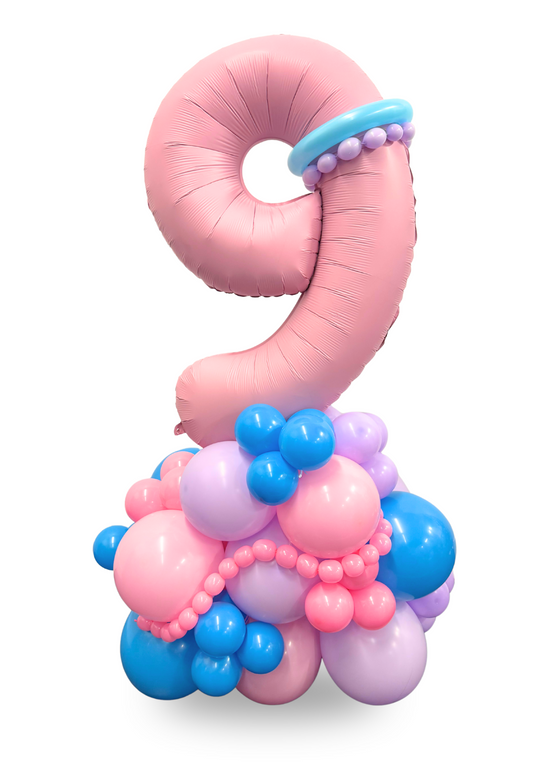 34" Number on Air-filled balloon stand