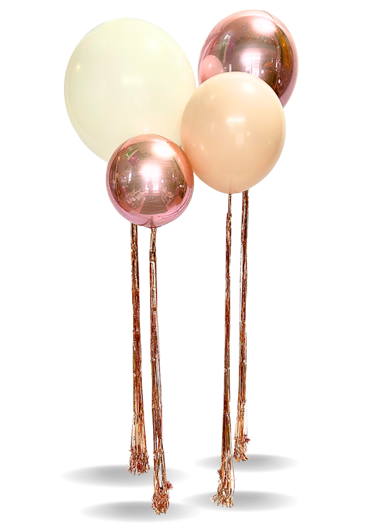 Rose Gold Helium Filled Orbz Balloon