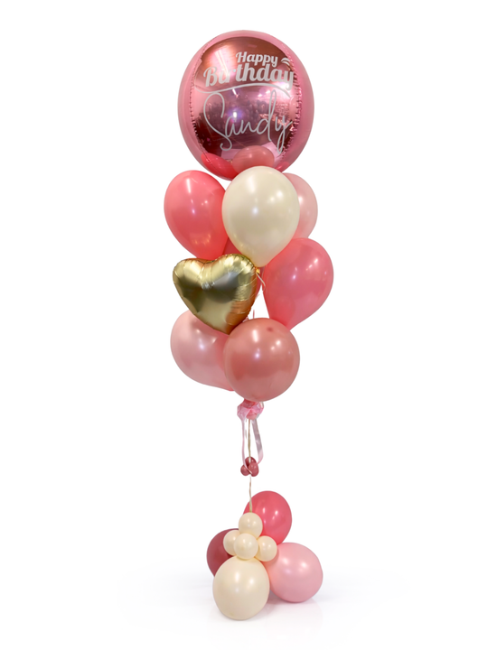 Custom message balloon bouquet with Orbz