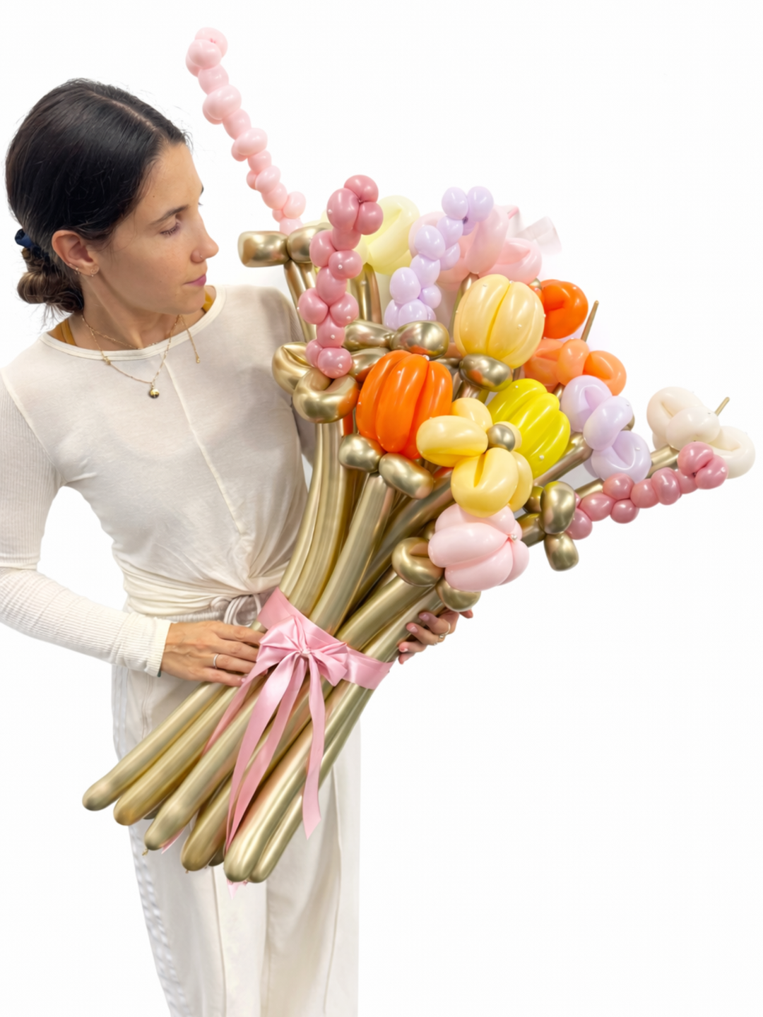 Large Mixed Flower Balloon Bouquet