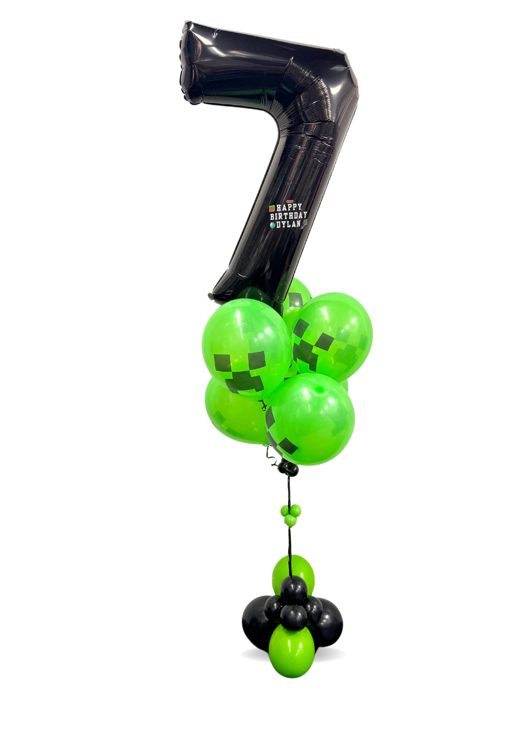 Custom message minecraft balloons with number