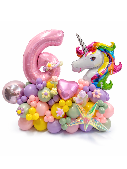 Unicorn Balloon Number Stand