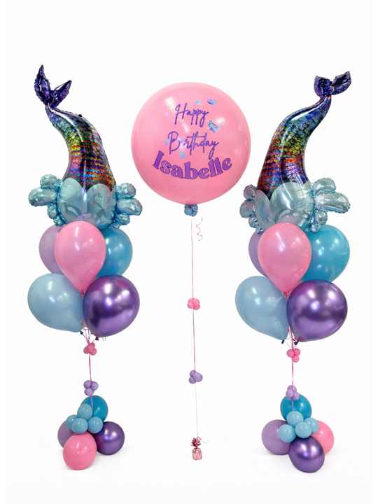 Custom Mermaid Birthday Balloon Package