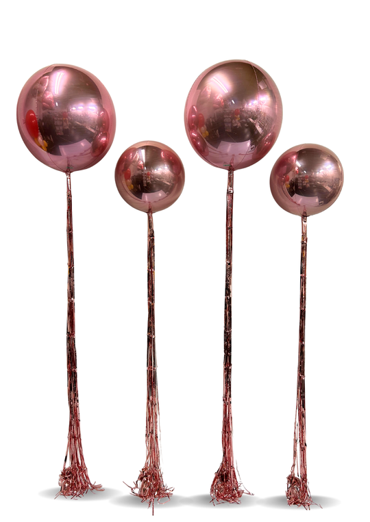 Rose Gold Helium Filled Orbz Balloon