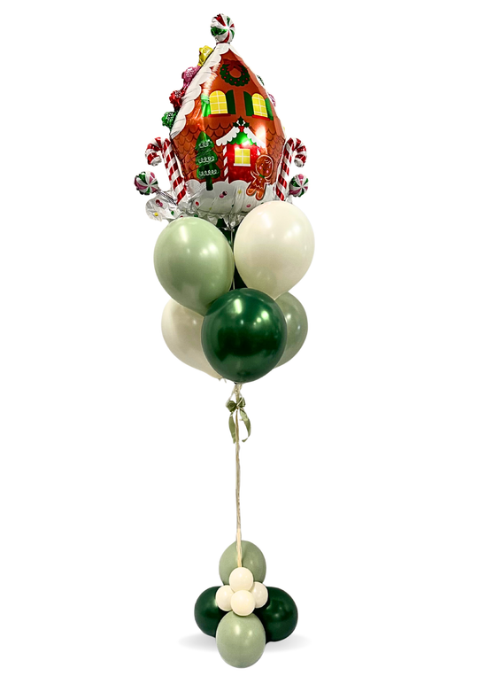 Gingerbread House Balloon Bouquet
