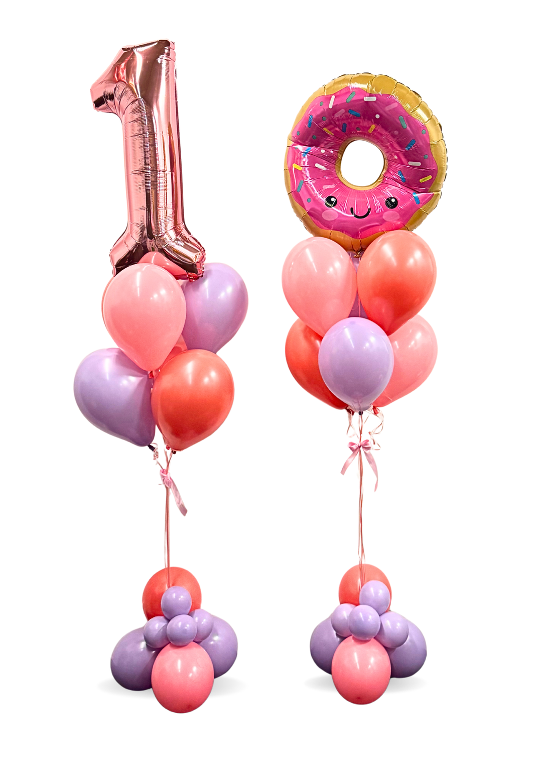 Sweet tooth Birthday Balloon package Donut and number with bubble weights