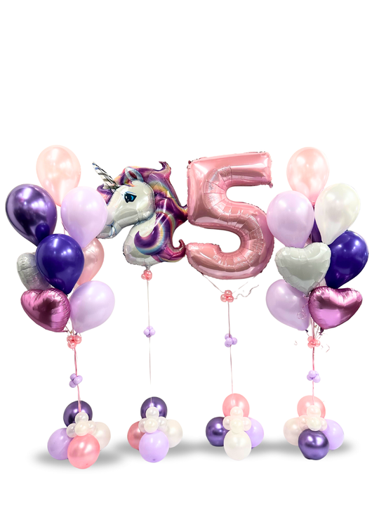 Jumbo Unicorn Birthday Balloon Package