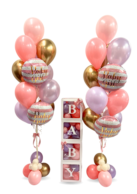 Baby Blocks and Balloon Bouquet Package
