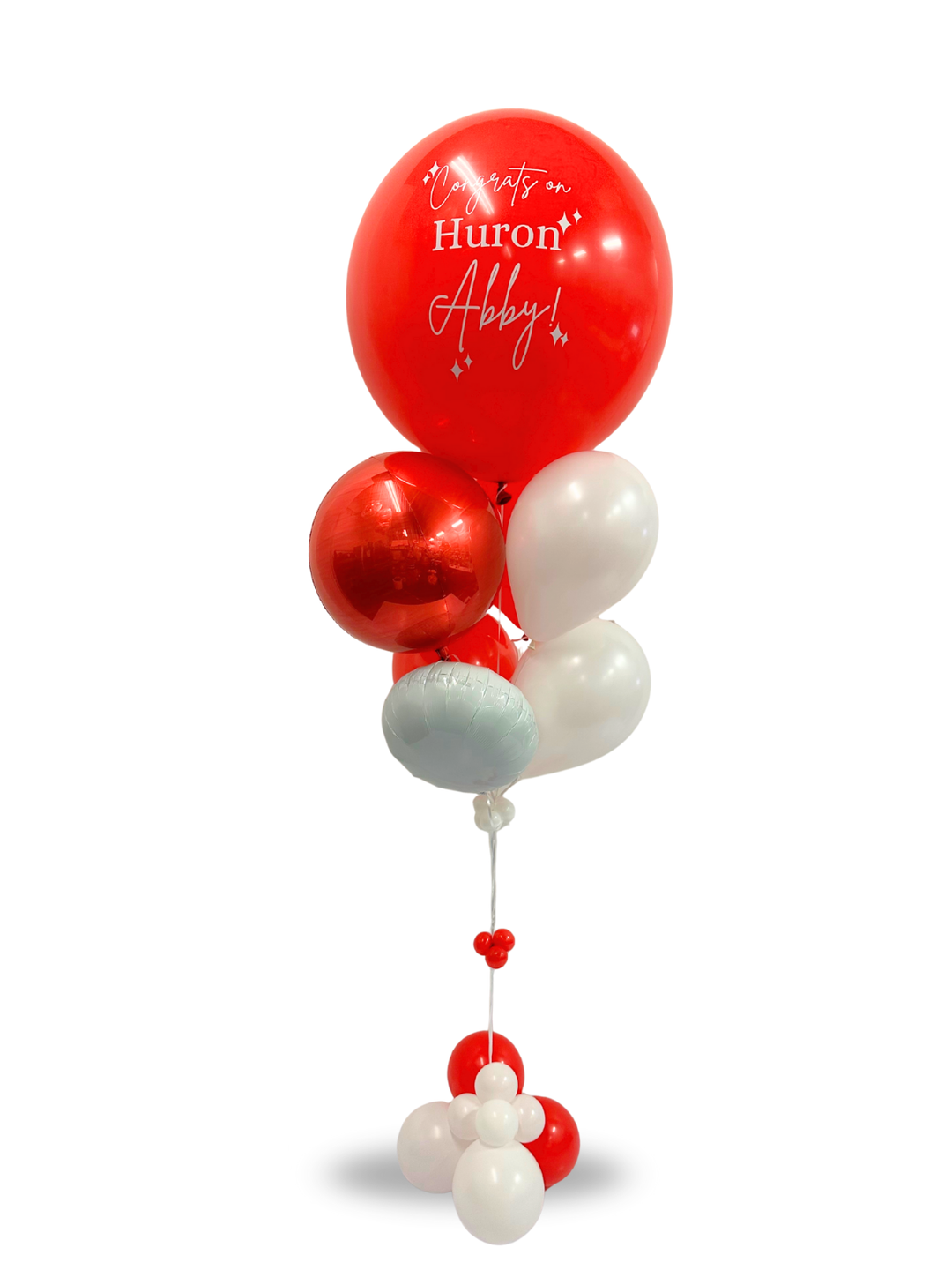 3ft custom message Balloon Bouquet