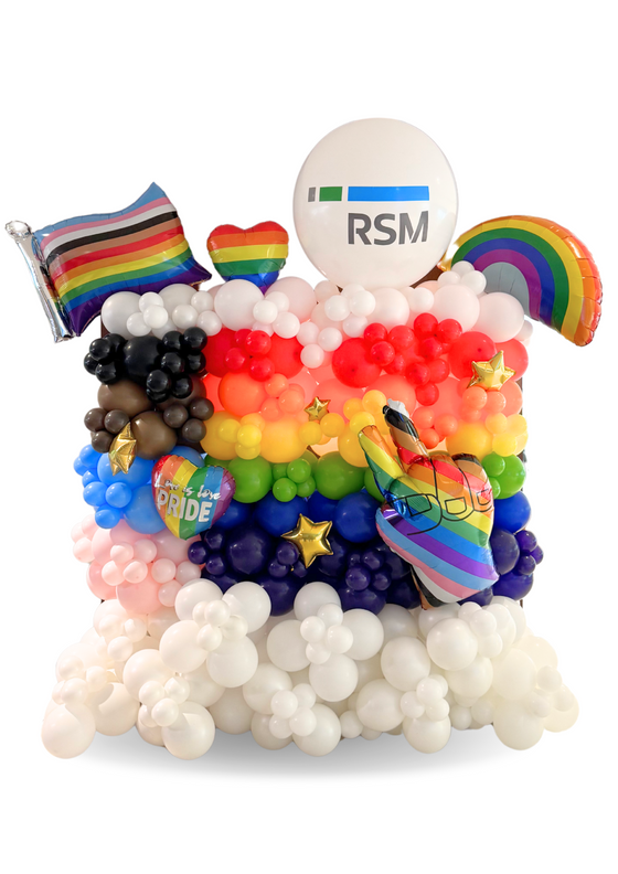 Custom Pride Mega Cluster balloon Wall (6ft tall X 6ft wide) (plus install)