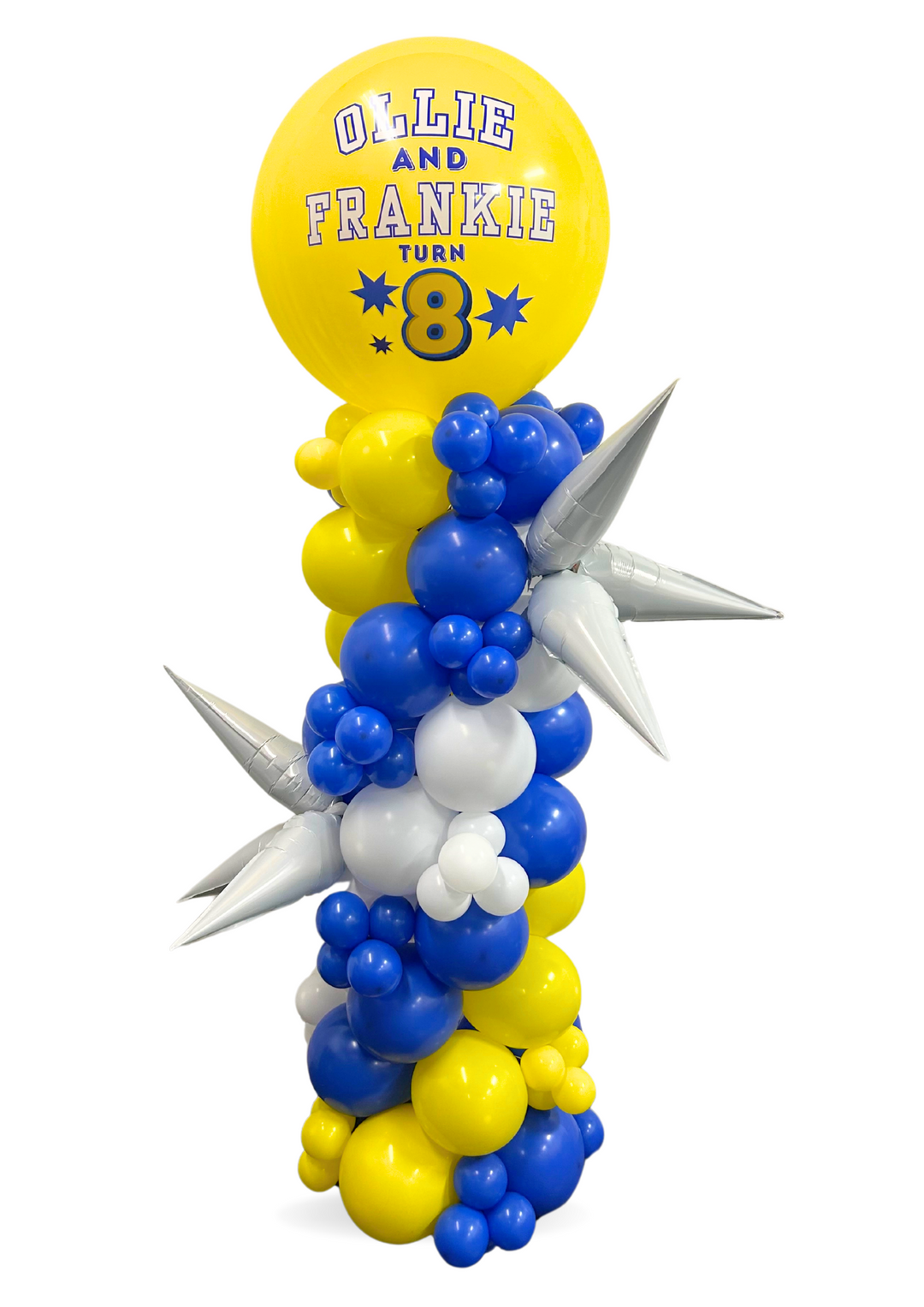 Birthday Balloon Column Custom 6.5ft tall