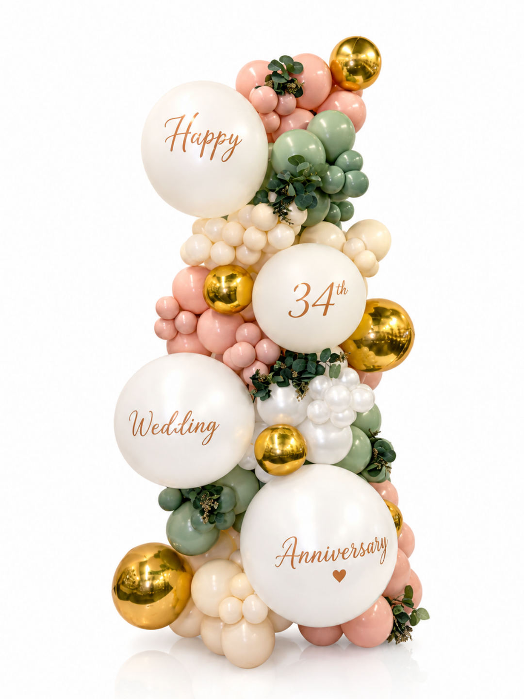 Free standing balloon Garland with four custom messages