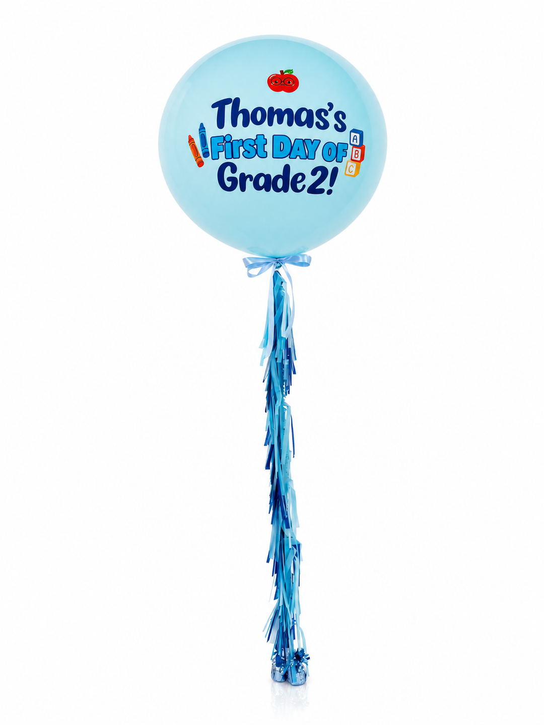 Back to School custom 3ft balloon with tassle tail
