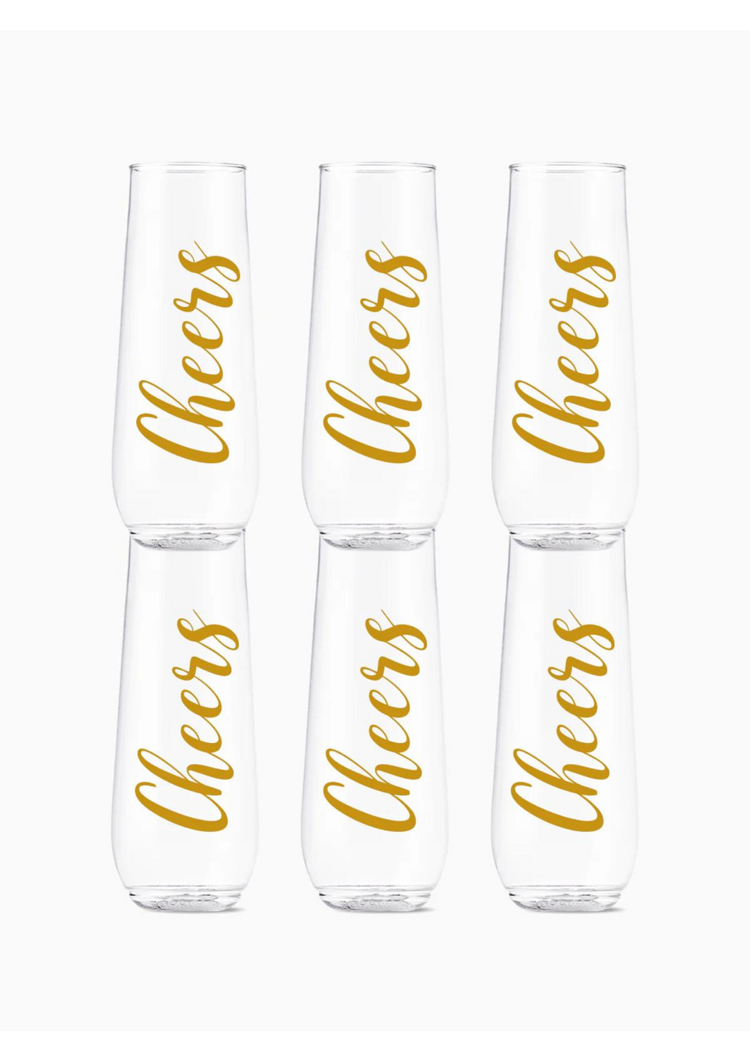 "Cheers" 9oz Plastic Champagne Flute
