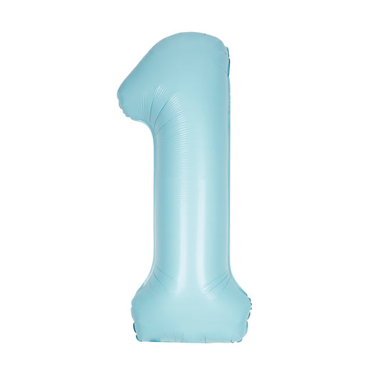 Matte Powder Blue Foil Numbers 34"