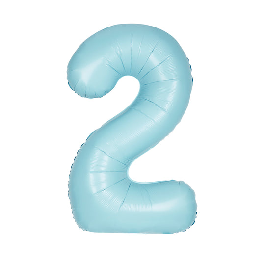 Matte Powder Blue Foil Numbers 34"