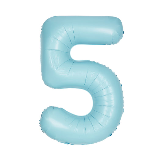 Matte Powder Blue Foil Numbers 34"