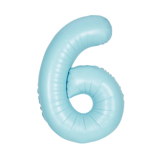 Matte Powder Blue Foil Numbers 34"