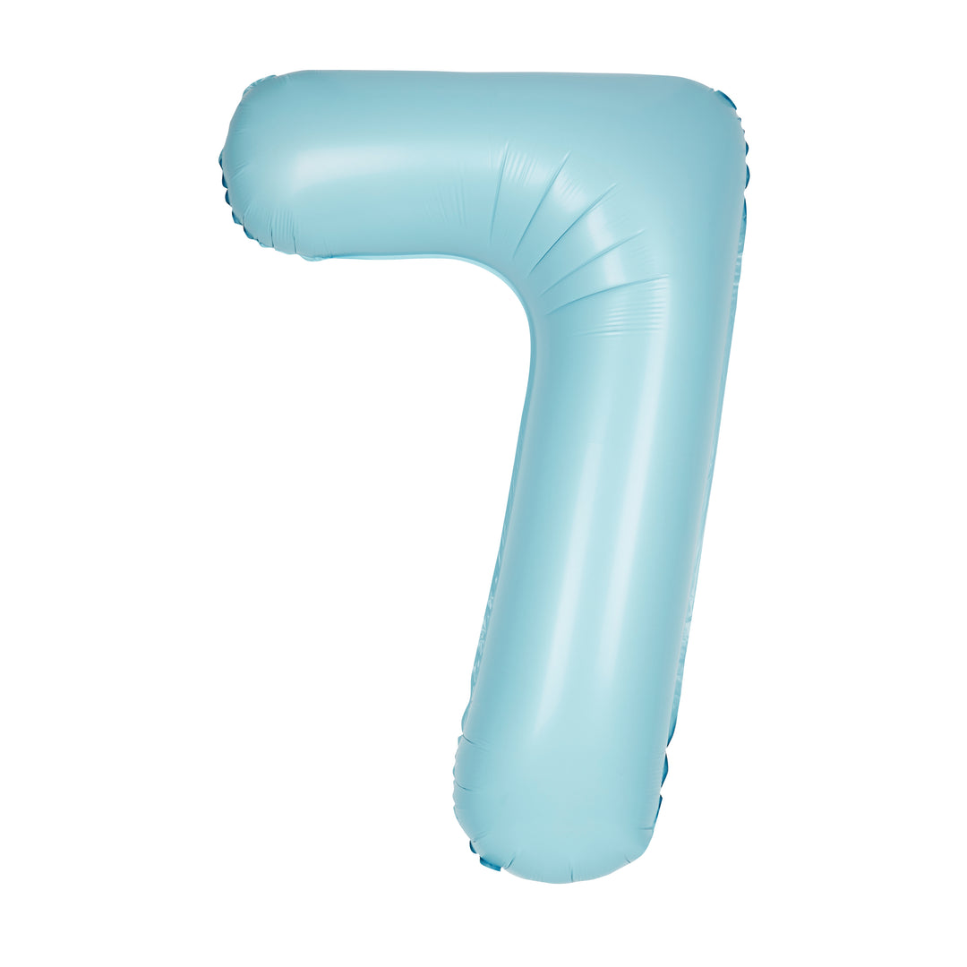 Matte Powder Blue Foil Numbers 34"