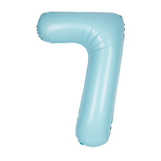 Matte Powder Blue Foil Numbers 34"